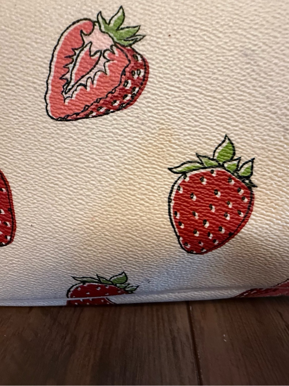 Coach White Strawberry Print Tote - Picture 2 of 14